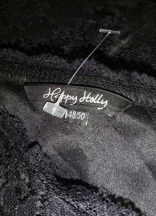 Нарядная гипюровая,чёрная блузка с подкладкой,большого размера,happy holly9 фото