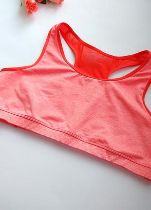 Яскравий спортивний топ/бюстгальтер для тренувань зі вставкою сіточки ззаду l