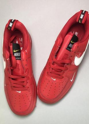 Кроссовки женские красные nike air force low red, кроссовки женские красочное, женские кроссовки найм арь форс3 фото