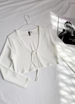 Кардиган, топ, топік, кофта, кроп-топ, в рубчик, h&m