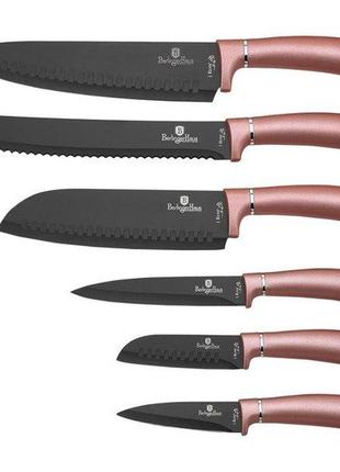 Набор ножей 6 предметов berlinger haus i-rose edition bh-2557