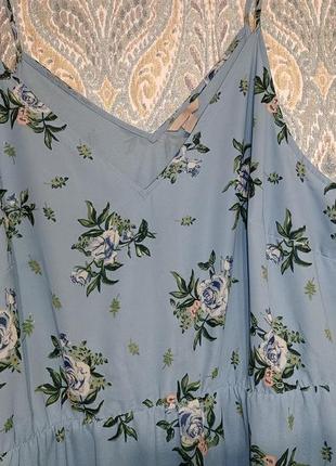 Красивое длинное платье / сарафан в цветочный принт / большого размера бренда h&m3 фото