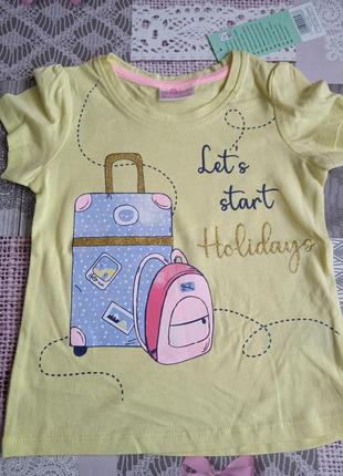 Футболкп для девочек р 86-98