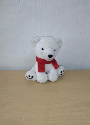 М'яка  іграшка білий ведмідик світиться