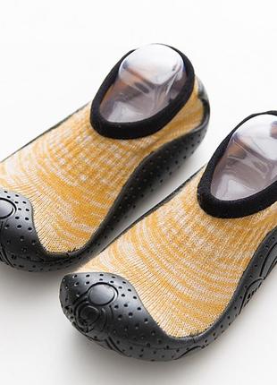 Носки - тапки tooncai желтые, первая обувь
