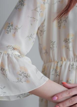 Шифоновое платье в цветочный принт5 фото