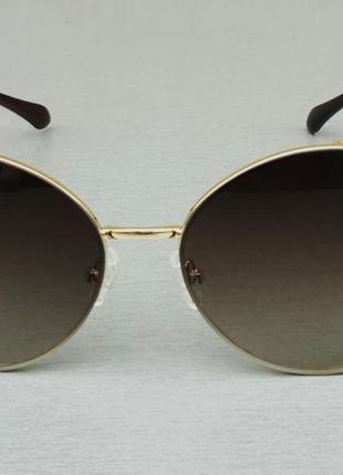 Bvlgari очки женские солнцезащитные круглые коричневые2 фото
