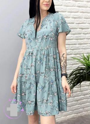 Женственное летнее платье с цветочный принтом-норма і батал6 фото