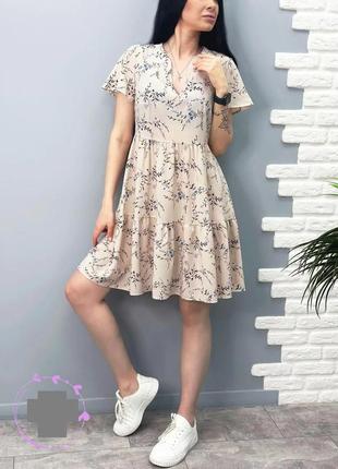 Женственное летнее платье с цветочный принтом-норма і батал8 фото