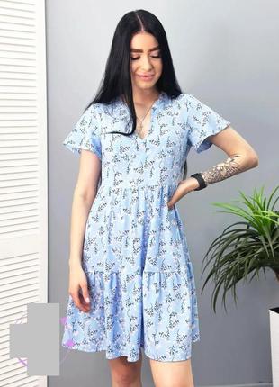 Женственное летнее платье с цветочный принтом-норма і батал3 фото