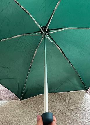 Міні парасолька капсульна складана напівавтомат (термін експлуатації до 10 років), зелена7 фото