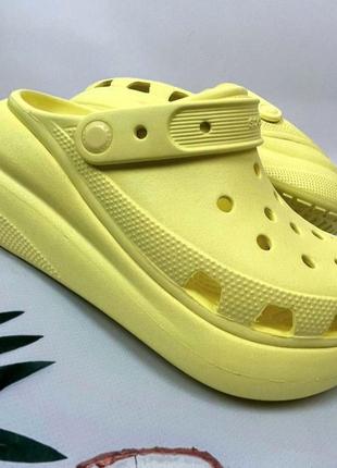 Новинка! жіночі крокси сабо crocs classic crush lemon original