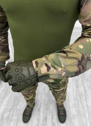 Військова тактична бойова сорочка-убакс налокітниками мультикам5 фото