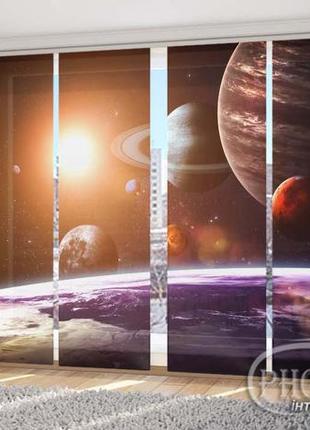 Японские фото шторы "планеты 1" - любой размер. читаем описание!