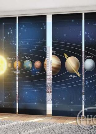 Японские фото шторы "солнечная система" - любой размер. читаем описание!