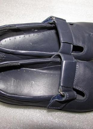 Синие туфли мокасины 100% натуральная кожа ~hotter~ р 378 фото