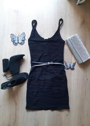 Короткое черное платье2 фото