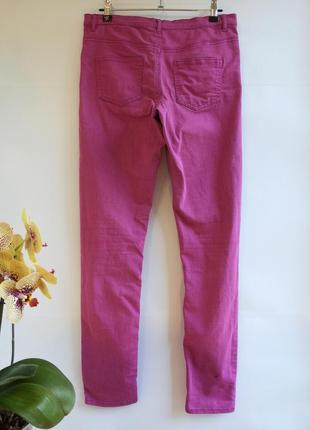 Модные стрейчевые малиновые джинсы - брюки h&m на 164-174 рост. распродажа.6 фото