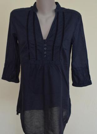 Шикарна брендовий легка батистовая туніка блуза