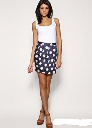 Миленькая  юбка в горох от asos р s/m
