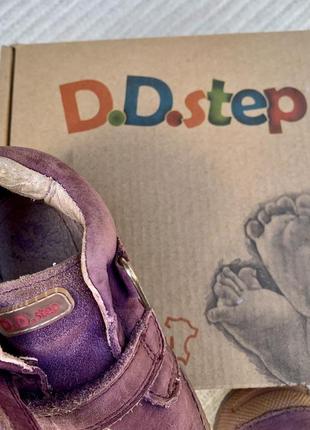 Кожаные кроссовки ботинки высокие на липучке d.d. step (венгрия)5 фото