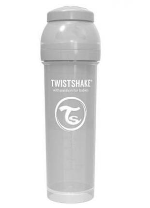 Пляшка для годування twistshake антиколькова 330 мл, сіра (69875)1 фото