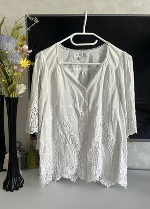 Розкішна блуза з шовка в бавовни1 фото