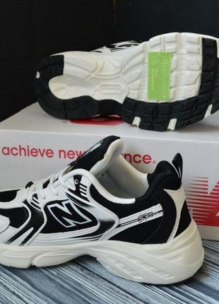 Стильные женские кроссовки баланс кожаные/кожа сетка белые с черным new balance деми, демисезонные осенние, веснушки, летние (на осень, весна, лето)10 фото