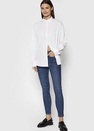 Синие джинсы скинни selected femme massimo dutti стрейчевые джинсы облегающие джинсы skinny fit джинсы с высокой посадкой