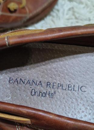 Кожаные топсайдеры, мокасины фирмы banana republic.размер 10 наш это 446 фото