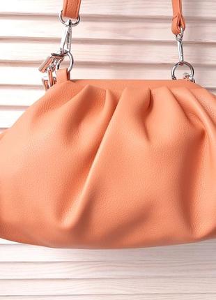 Трендовая сумка кораллового оранжевого цвета susen имлия4 фото
