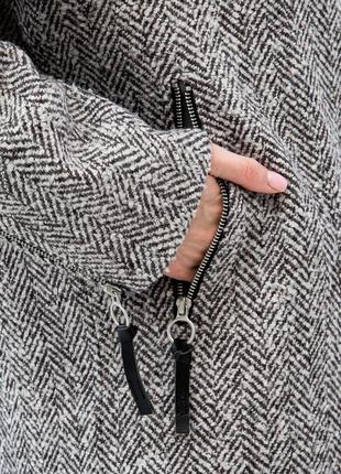 Демисезонное пальто пв-309 серый5 фото