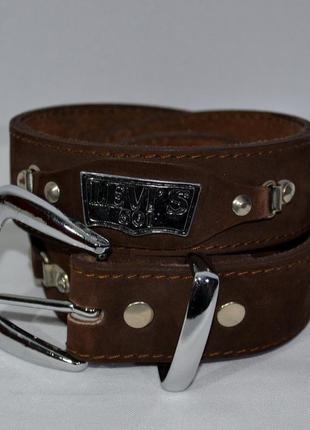 Ремень кожаный levis 501 leather belt made in mexico