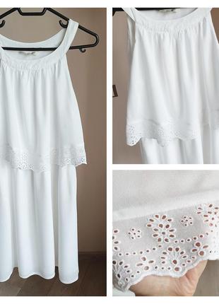 Белое платье tom tailor denim из натуральной ткани