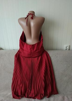 Нарядное платье плиссе с голой спинкой, идеальное, р 204 фото