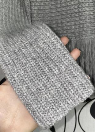 Сірий светр з бахромою в’язаний светр michael kors сірий светр, джемпер5 фото