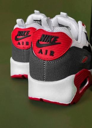 Nike air max 90 white red7 фото
