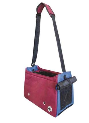Сумка-переноска для собак і кішок croci megan bodedeaux (кроки) 40х20х27 см