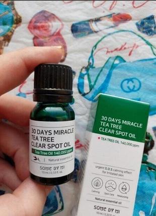 Олія чайного дерева для обличчя some by mi 30 days miracle tea tree clear spot oil1 фото