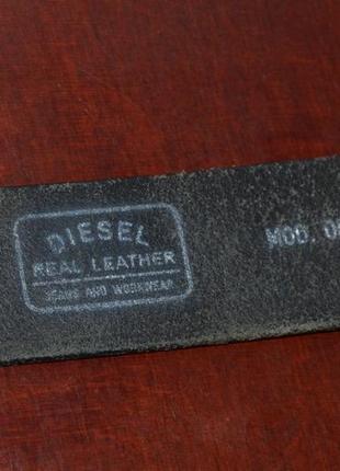 Ремінь шкіряний diesel leather belt5 фото