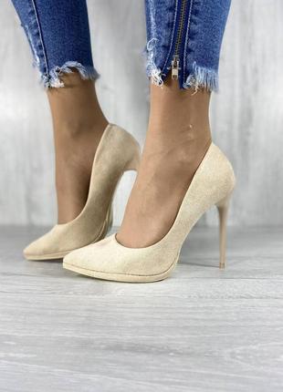 Женские замшевые туфли на шпильке yesmile4 фото
