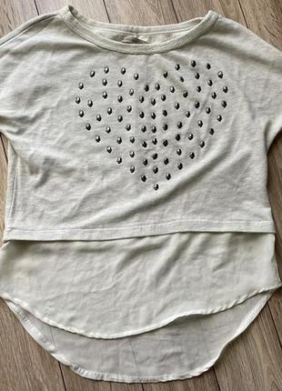 Свитшот с имитацией рубашки