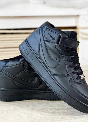 Черные кроссовки nike air force mid3 фото