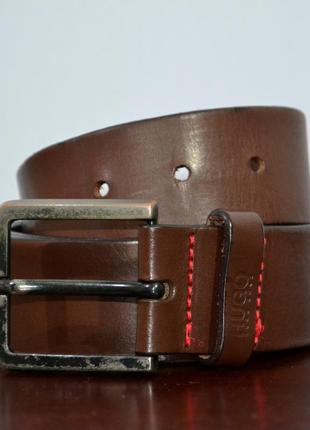 Ремень кожаный hugo boss leather belt1 фото