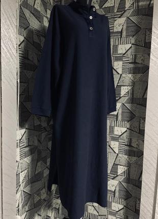 Вінтажне мікровельветове плаття поло в рубчик із розрізами night gear.2 фото