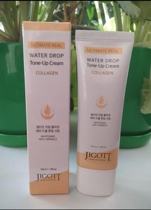 Jigott ultimate real collagen water drop tone up cream коллагеновый крем для лица