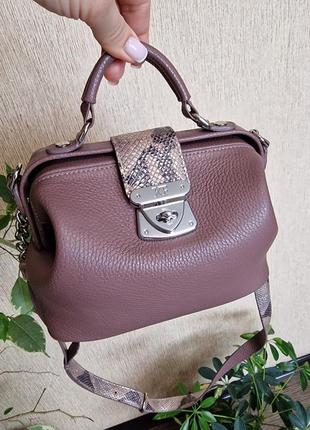 Женский кожаный саквояж, сумка diana от Сахарная fox7 фото