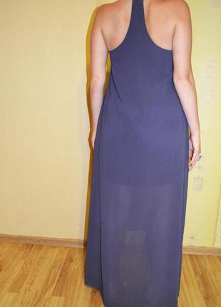 Длинное платье в пол трапеция  размер xs - s7 фото