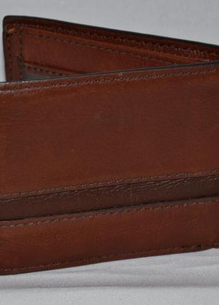 Кошелек кожаный fossil leather wallet1 фото