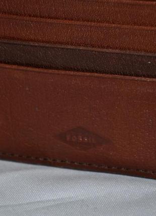 Кошелек кожаный fossil leather wallet6 фото